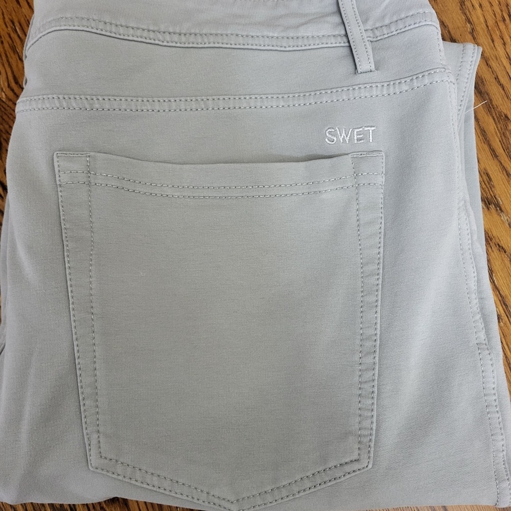 Swet Tailor Duo Pants Men's 38x32 Gray Stretch Golf Comfort Performance 5 Pocket - Picture 3 of 9